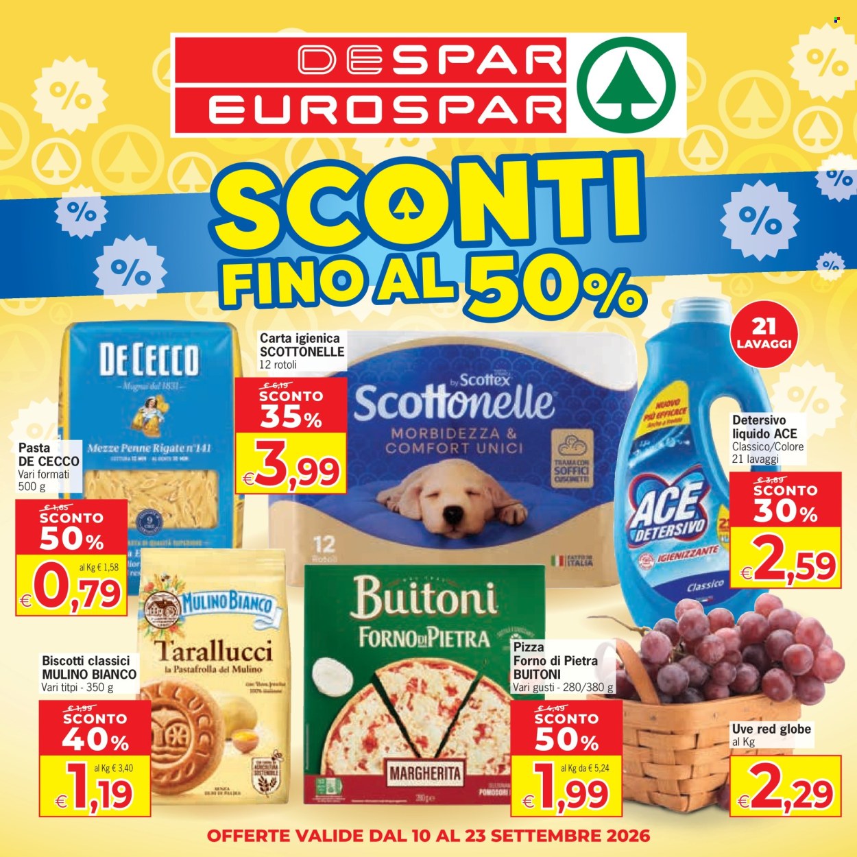 Volantino Eurospar - 10/9/2026 - 23/9/2026. Pagina 1