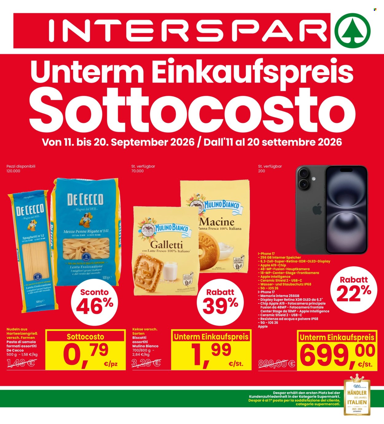 Volantino Interspar - 11/9/2026 - 23/9/2026. Pagina 1