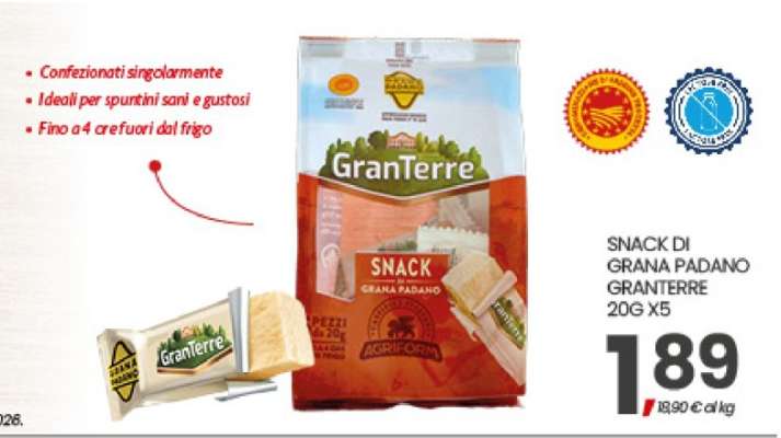 SNACK DI GRANA PADANO GRANTERRE 20G X5