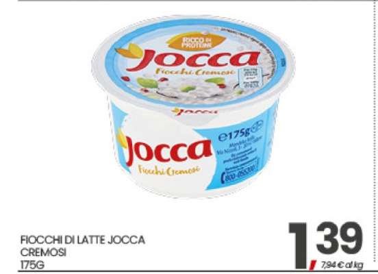 FIOCCHI DI LATTE JOCCA CREMOSI