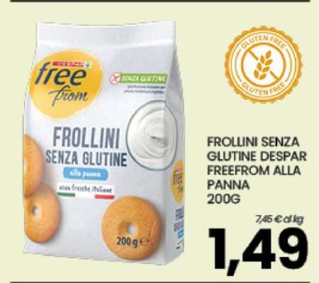 FROLLINI SENZA GLUTINE DESPAR FREEFROM ALLA PANNA 200G