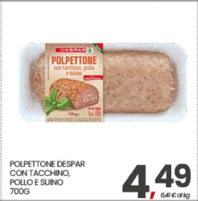 POLPETTONE DESPAR CON TACCHINO, POLLO E SUINO