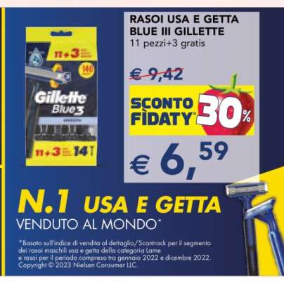 Rasoi Usa e Getta Blue III Gillette