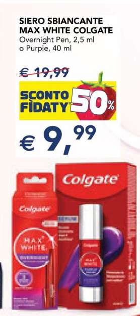 SIERO SBIANCANTE MAX WHITE COLGATE