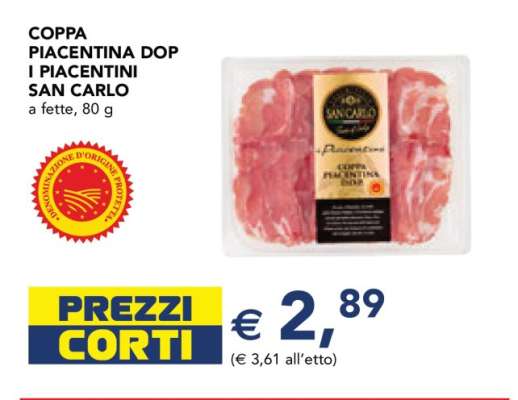 COPPA PIACENTINA DOP I PIACENTINI SAN CARLO