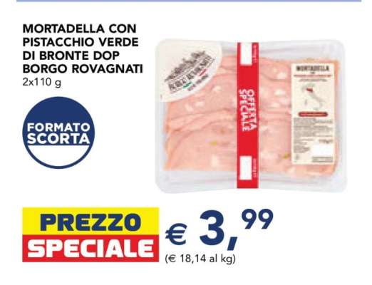 Mortadella con Pistacchio Verde di Bronte DOP Borgo Rovagnati
