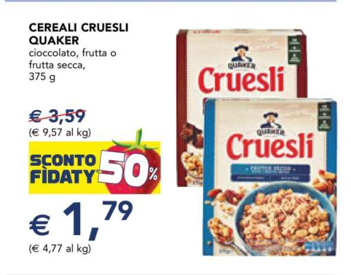 Cereali Cruesli Quaker