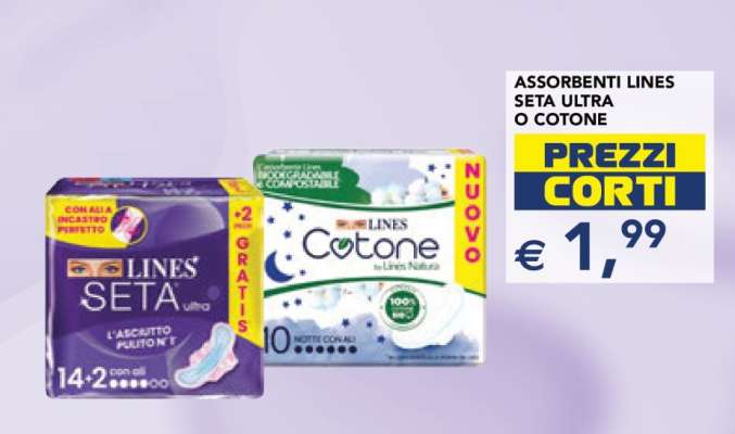 ASSORBENTI LINES SETA ULTRA O COTONE