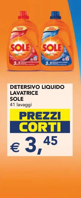 Detersivo Liquido Lavatrice Sole