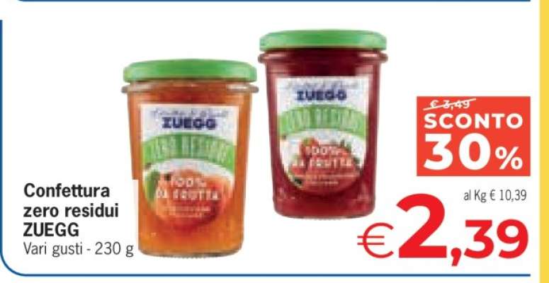 Confettura zero residui ZUEGG