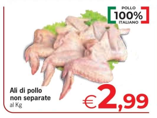Ali di pollo non separate