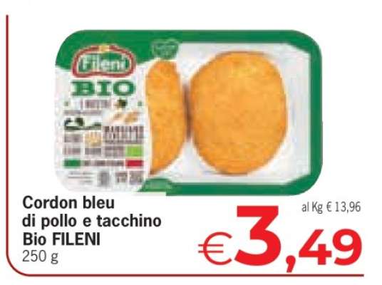 Cordon bleu di pollo e tacchino Bio FILENI