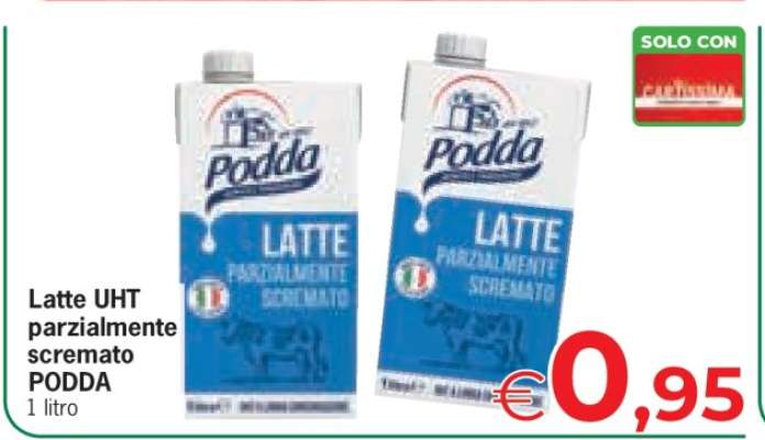 Latte UHT parzialmente scremato PODDA