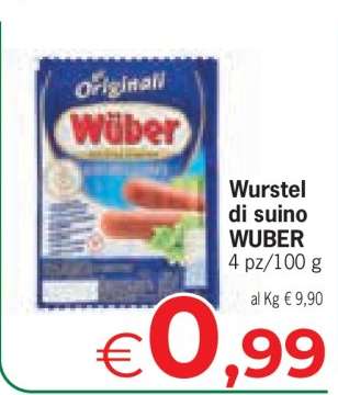 WÜRSTEL DI SUINO WÜBER