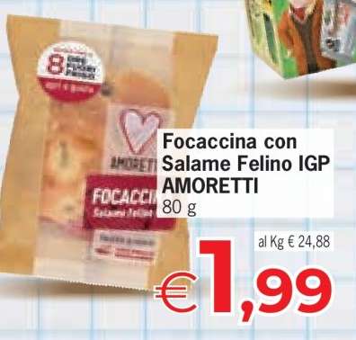 Focaccina con Salame Felino IGP AMORETTI