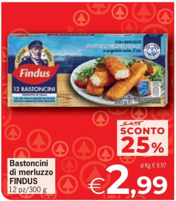 Bastoncini di Merluzzo Findus