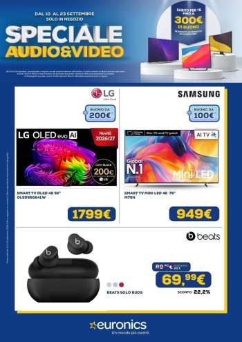 Volantino Euronics - 10/9/2026 - 23/9/2026.