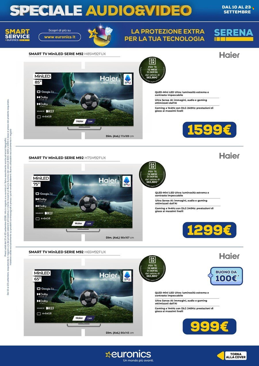 Volantino Euronics - 10/9/2026 - 23/9/2026. Pagina 14