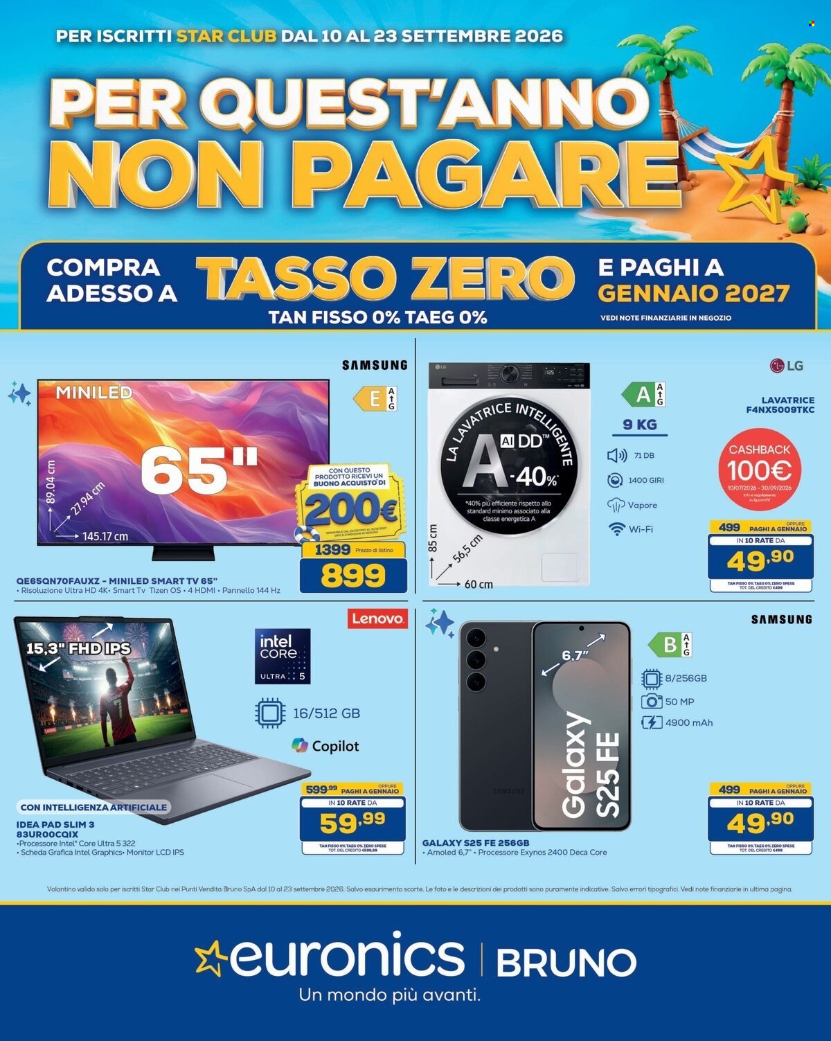 Volantino Euronics - 10/9/2026 - 23/9/2026. Pagina 1