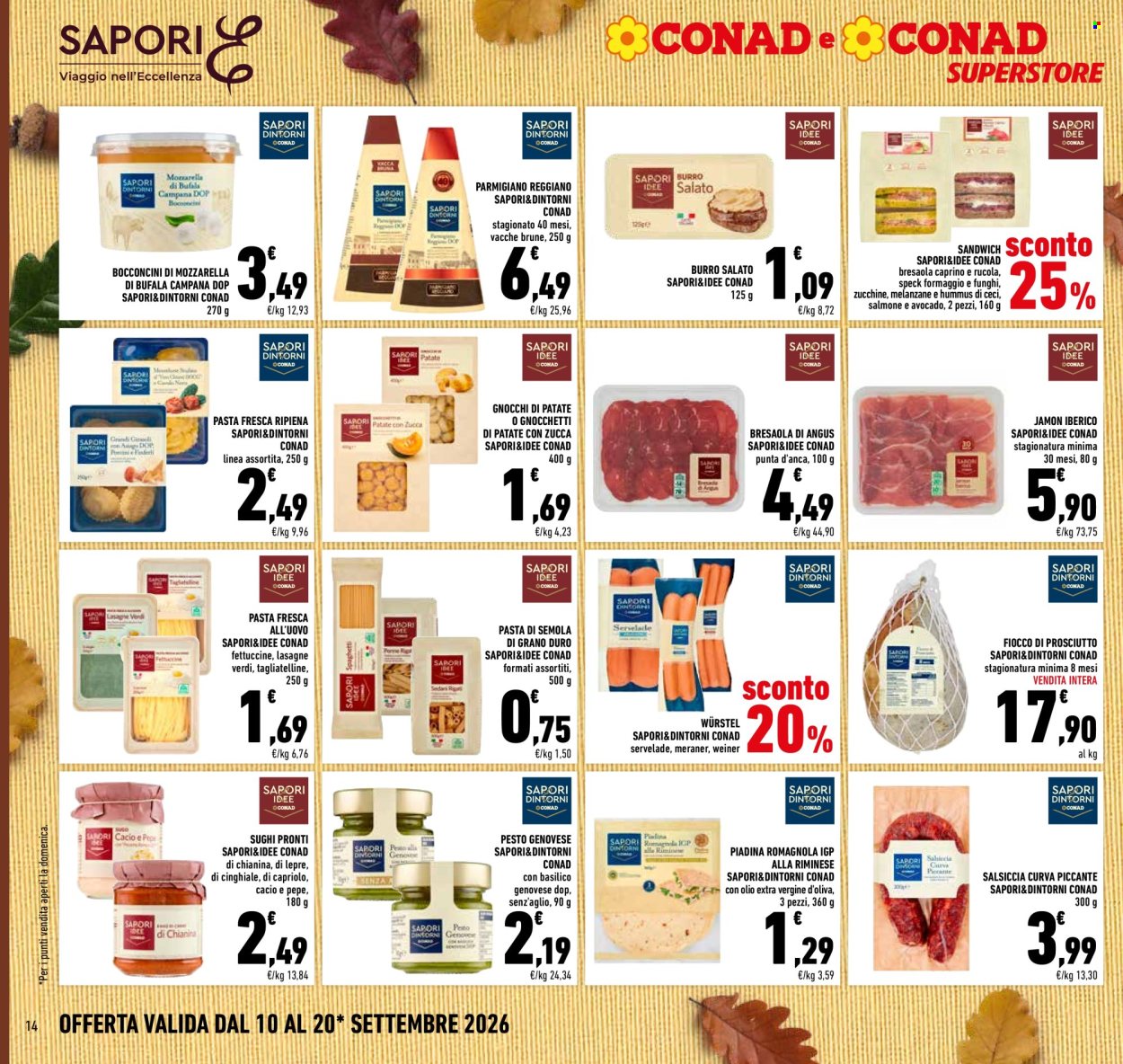 Volantino Conad Superstore - 10/9/2026 - 20/9/2026. Pagina 14