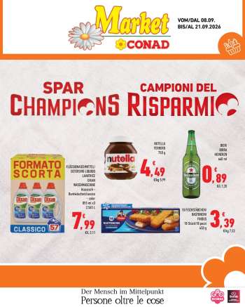 Volantino Market Conad - 8/9/2026 - 21/9/2026.