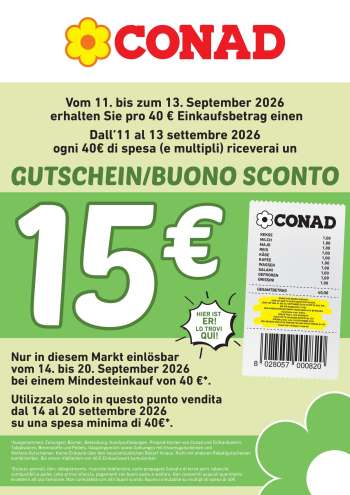 Volantino Conad - 11/9/2026 - 13/9/2026.