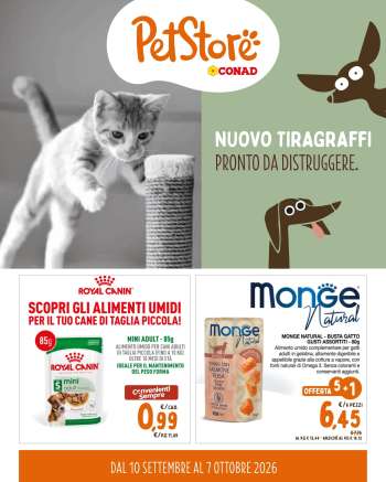 Volantino Pet Store Conad - 10/9/2026 - 7/10/2026.