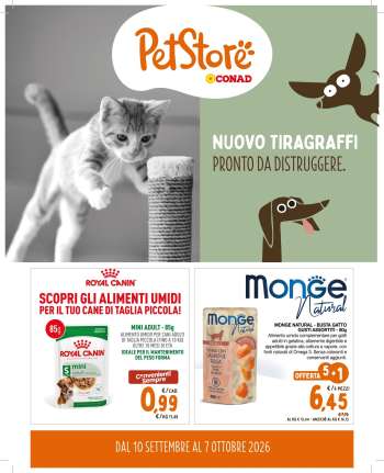 Volantino Pet Store Conad - 10/9/2026 - 7/10/2026.