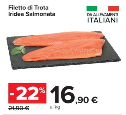 FILETTO DI TROTA IRIDEA SALMONATA