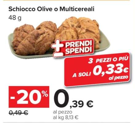 Schiocco Olive o Multicereali