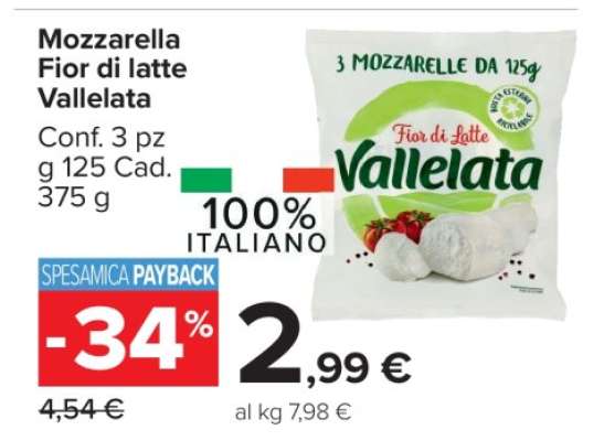 MOZZARELLA FIOR DI LATTE VALLELATA