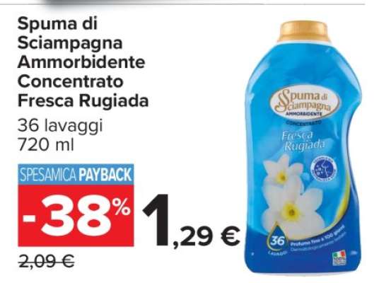 SPUMA DI SCIAMPAGNA AMMORBIDENTE CONCENTRATO FRESCA RUGIADA