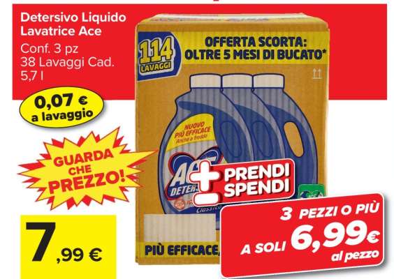 DETERSIVO LIQUIDO LAVATRICE ACE