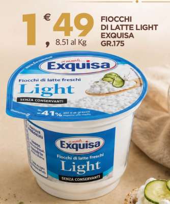 FIOCCHI DI LATTE LIGHT EXQUISA GR.175