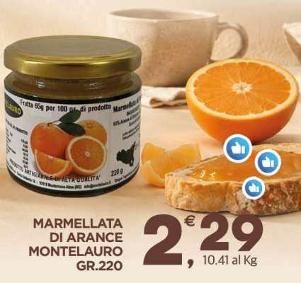 MARMELLATA DI ARANCE MONTELAURO GR.220