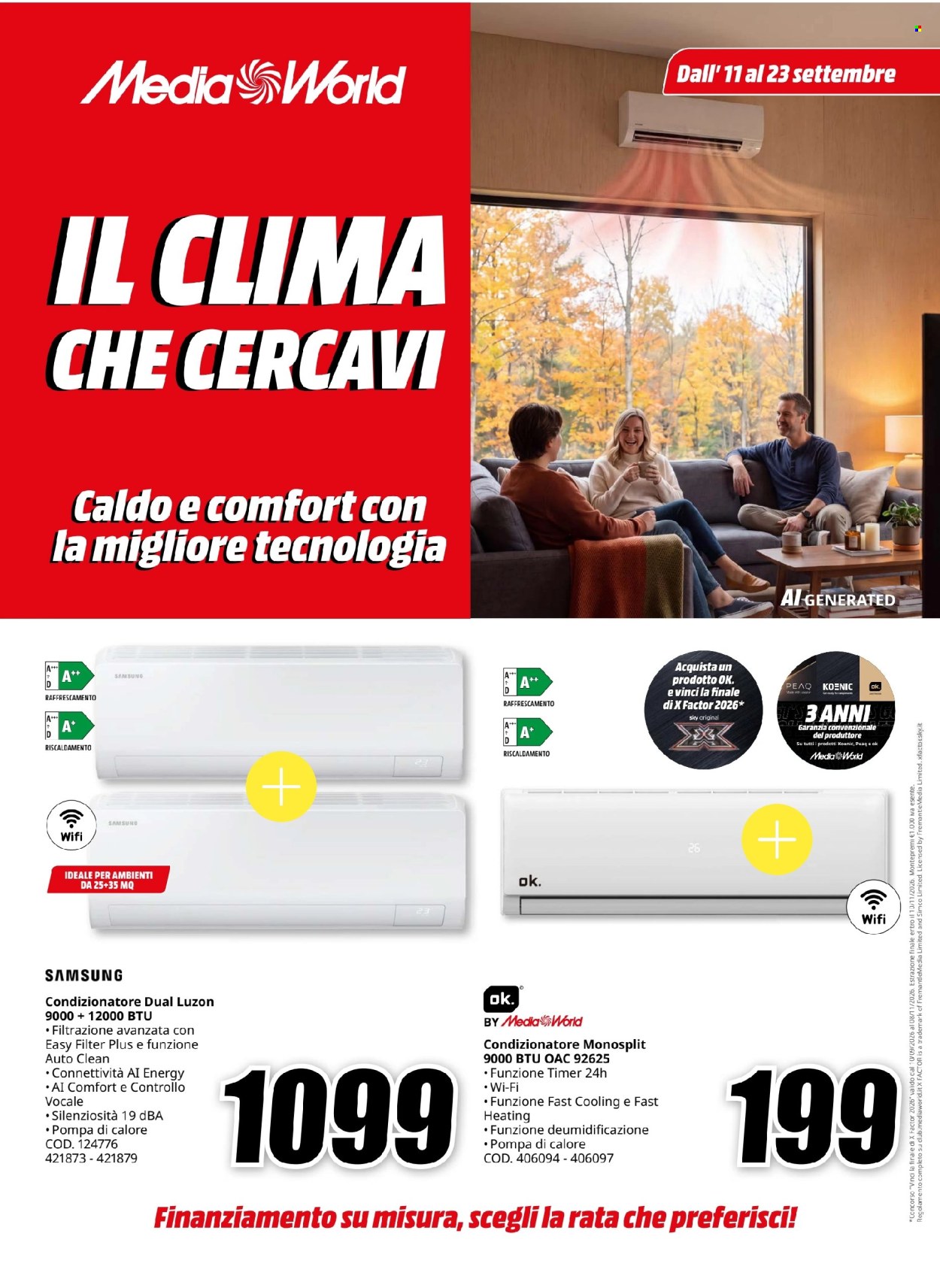 Volantino MediaWorld - 11/9/2026 - 23/9/2026. Pagina 1