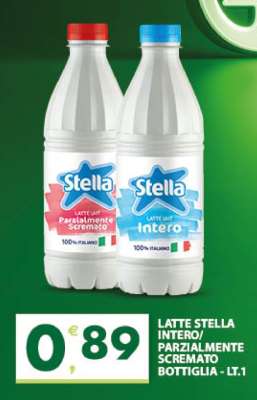 LATTE STELLA INTERO/PARZIALMENTE SCREMATO BOTTIGLIA - LT.1