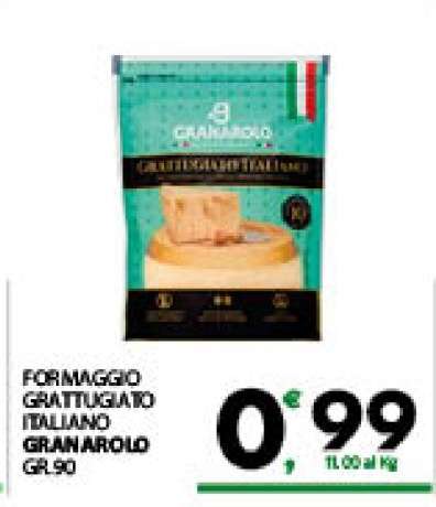 Formaggio grattugiato italiano