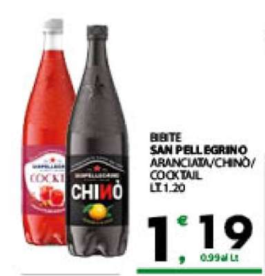 BIBITE SAN PELLEGRINO ARANCIATA/CHINÒ/COCKTAIL