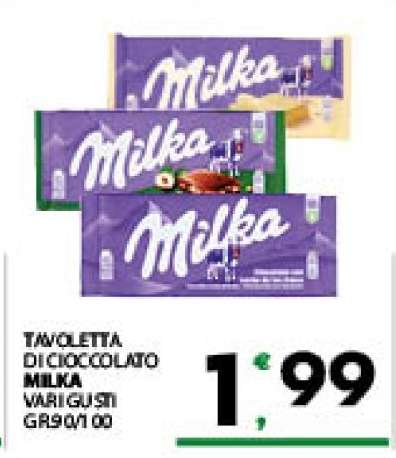 TAVOLETTA DI CIOCCOLATO MILKA