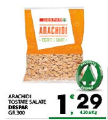 ARACHIDI TOSTATE SALATE DESPAR GR.300