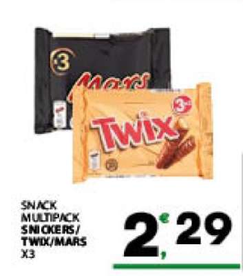 SNACK MULTIPACK SNICKERS/TWIX/MARS