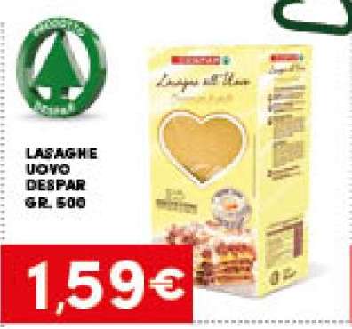 LASAGNE UOVO DESPAR GR. 500