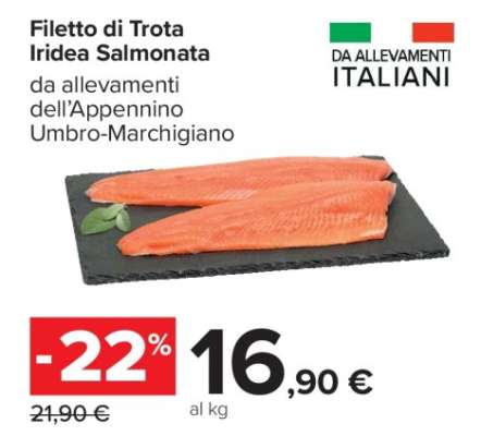 FILETTO DI TROTA IRIDEA SALMONATA