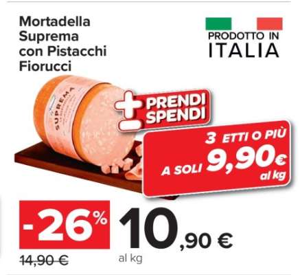 Mortadella Suprema con Pistacchi Fiorucci