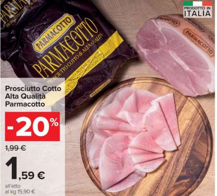 Prosciutto cotto alta qualità PARMACOTTO