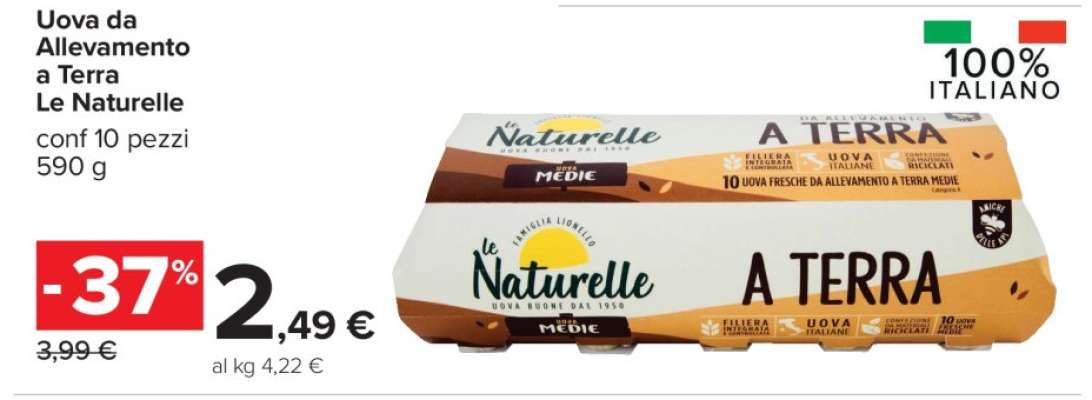 Uova da Allevamento a Terra Le Naturelle
