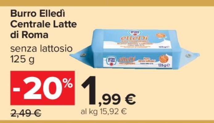 Burro Elledì Centrale Latte di Roma