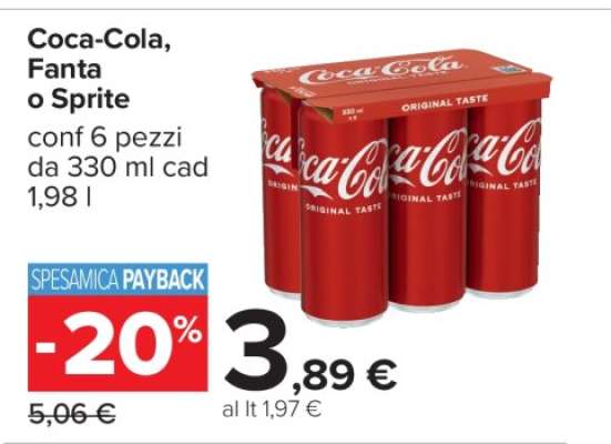 COCA COLA, FANTA O SPRITE