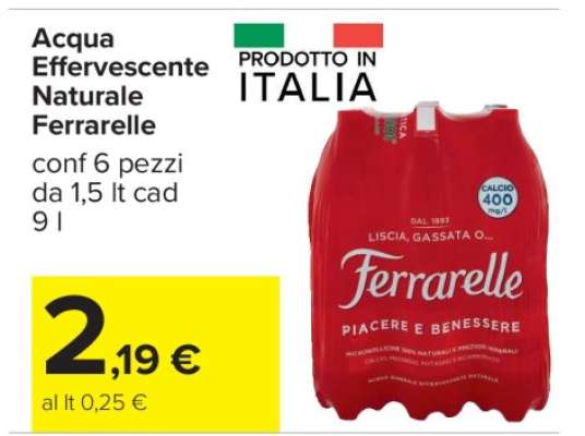 Acqua Effervescente Naturale Ferrarelle
